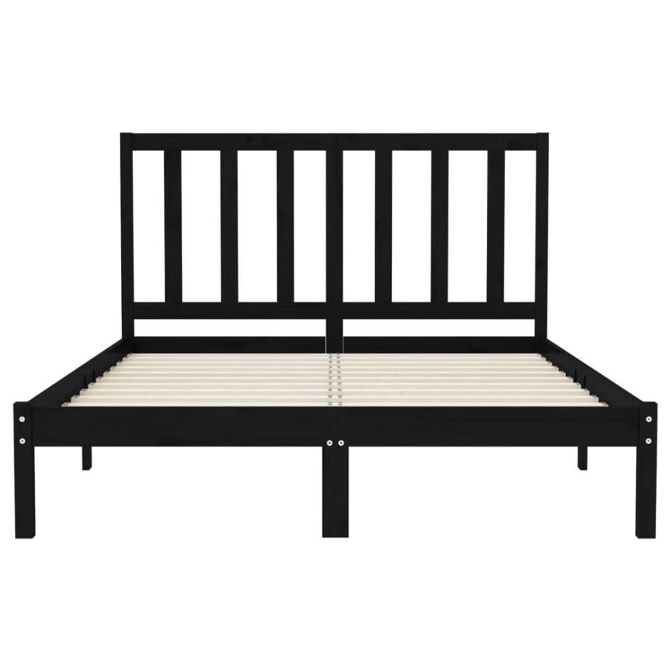 Estructura de cama madera maciza de pino negro 120x200