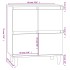 Aparador de madera contrachapada blanco 60x35x70