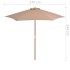 Sombrilla de jardín con palo de madera gris taupe 270