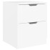 Mesita de noche madera contrachapada blanco 40x40x50