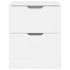 Mesita de noche madera contrachapada blanco 40x40x50