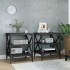 Mesas auxiliares 2 uds madera contrachapada negro 40x42x50