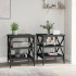 Mesas auxiliares 2 uds madera contrachapada negro 40x42x50