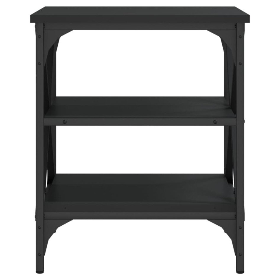 Mesas auxiliares 2 uds madera contrachapada negro 40x42x50