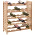 Botellero para 25 botellas madera maciza de nogal 63x25x73