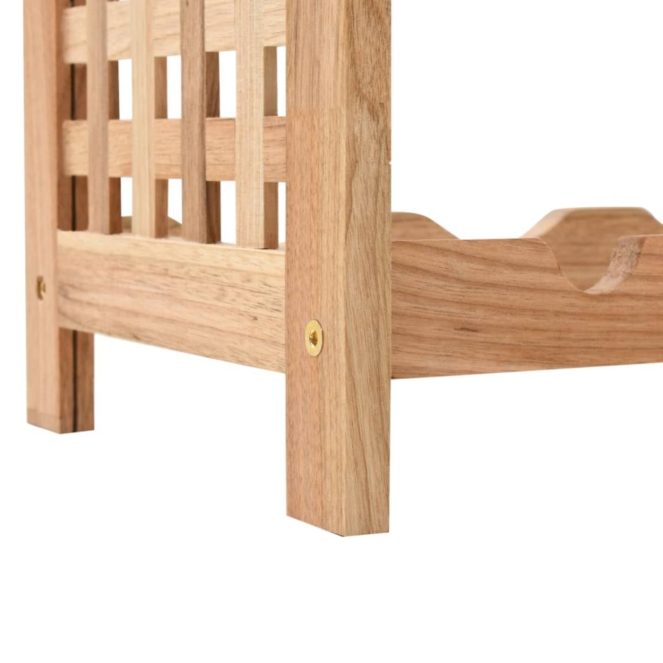 Botellero para 25 botellas madera maciza de nogal 63x25x73