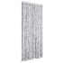 Cortina mosquitera de chenilla blanca y gris 90x220