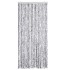 Cortina mosquitera de chenilla blanca y gris 90x220