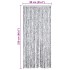 Cortina mosquitera de chenilla blanca y gris 90x220