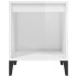 Mesitas de noche 2 unidades blanco brillante 40x35x50