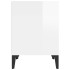 Mesitas de noche 2 unidades blanco brillante 40x35x50