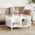 Mesa de centro madera contrachapada blanco brillo 60x50x36,5