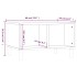 Mesa de centro madera contrachapada blanco brillo 60x50x36,5