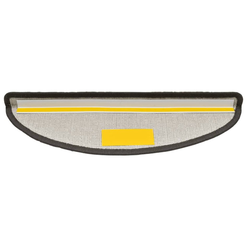 Alfombrillas de escalera 15 unidades gris oscuro 56x17x3