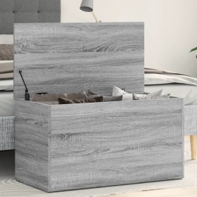 Baúl de almacenaje madera contrachapada gris Sonoma 84x42x46
