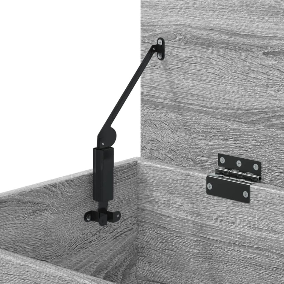 Baúl de almacenaje madera contrachapada gris Sonoma 84x42x46