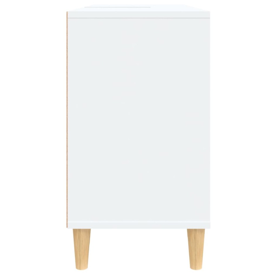 Armario para lavabo madera contrachapada blanco 80x33x60