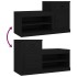 Mueble zapatero madera contrachapada negro 100x42x60