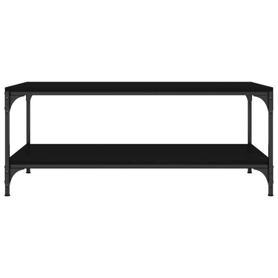 Mesa de centro madera contrachapada negro 80x50x40