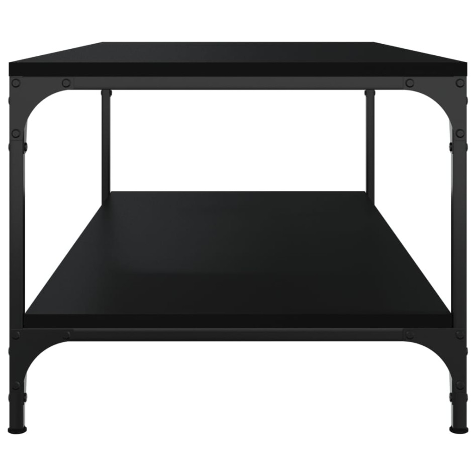 Mesa de centro madera contrachapada negro 80x50x40