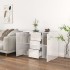 Aparador de madera contrachapada blanco brillante 91x29,5x65