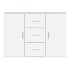Aparador de madera contrachapada blanco brillante 91x29,5x65