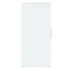 Aparador de madera contrachapada blanco brillante 91x29,5x65