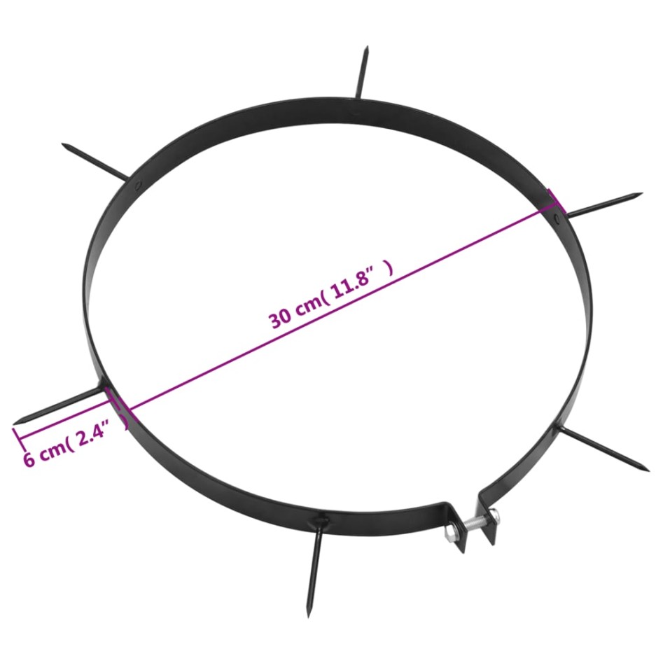Abrazadera para aireador césped con pinchos 5 uds hierro
