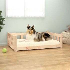 Cama para perros madera maciza de pino 95,5x65,5x28