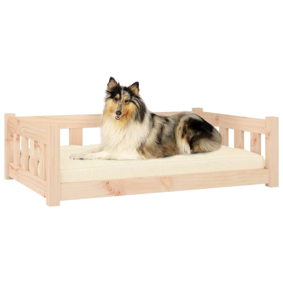 Cama para perros madera maciza de pino 95,5x65,5x28