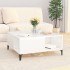 Mesa de centro madera contrachapada blanco brillo 80x80x36,5