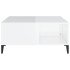 Mesa de centro madera contrachapada blanco brillo 80x80x36,5