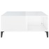 Mesa de centro madera contrachapada blanco brillo 80x80x36,5
