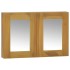 Mueble con espejo madera maciza de teca 60x10x40