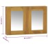 Mueble con espejo madera maciza de teca 60x10x40