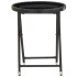 Mesa de centro ratán sintético y vidrio templado negro 60
