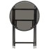 Mesa de centro ratán sintético y vidrio templado negro 60