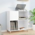 Mueble para discos madera contrachapada blanco 84,5x38x89