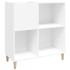 Mueble para discos madera contrachapada blanco 84,5x38x89