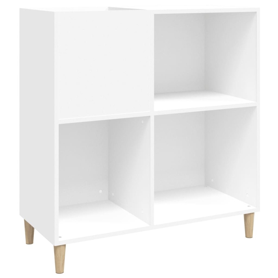 Mueble para discos madera contrachapada blanco 84,5x38x89