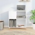 Mueble para discos madera contrachapada blanco 84,5x38x89