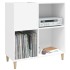 Mueble para discos madera contrachapada blanco 84,5x38x89