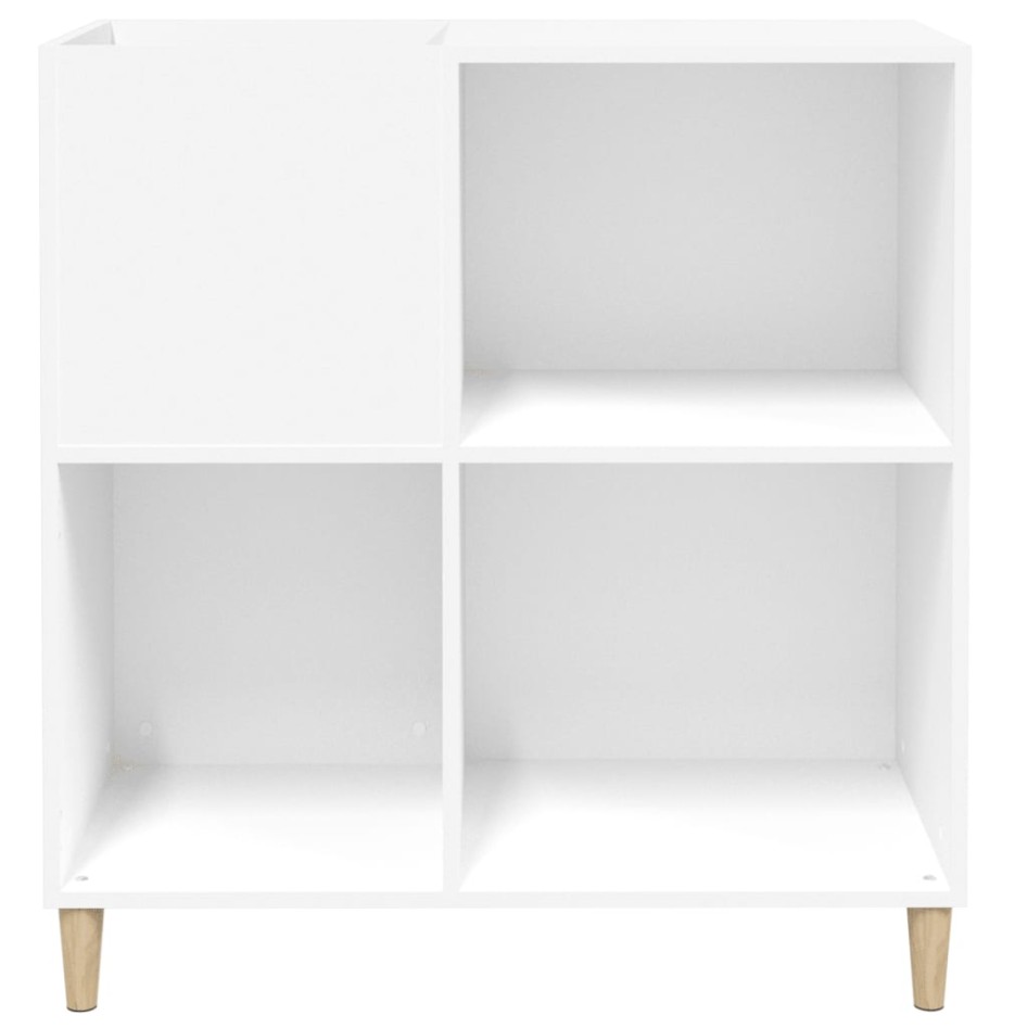 Mueble para discos madera contrachapada blanco 84,5x38x89