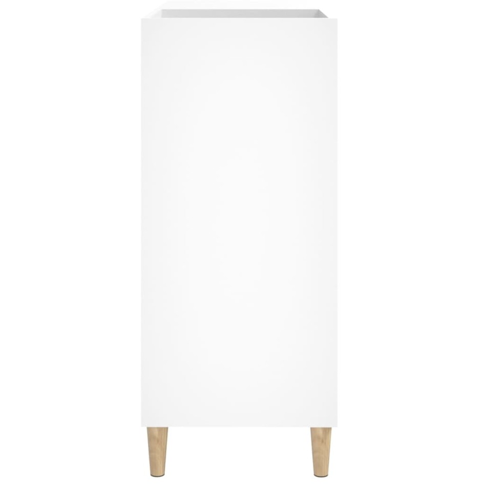 Mueble para discos madera contrachapada blanco 84,5x38x89
