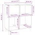 Mueble para discos madera contrachapada blanco 84,5x38x89