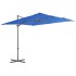 Sombrilla jardín voladiza palo aluminio azul azure 250x250