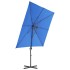 Sombrilla jardín voladiza palo aluminio azul azure 250x250