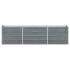 Arriate de jardín de acero galvanizado gris 240x40x45