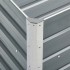 Arriate de jardín de acero galvanizado gris 240x40x45