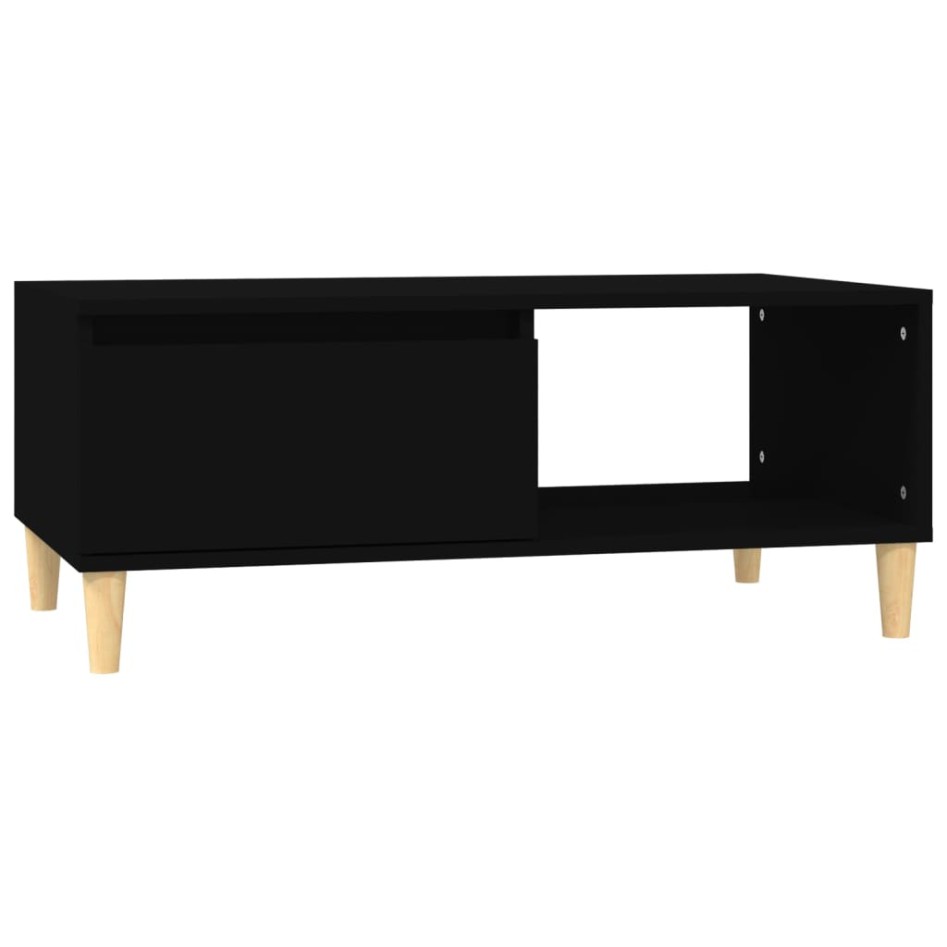 Mesa de centro madera contrachapada negro 90x50x36,5
